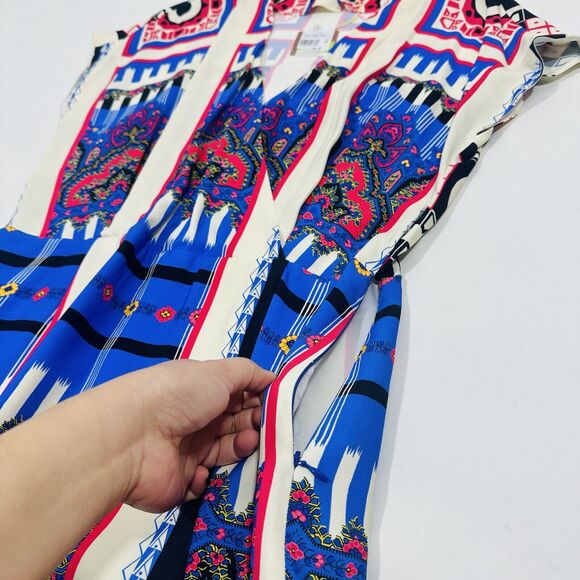 ETRO Women 48 US/12 Knee Length Dress Tribal Multi Color Print Size NWT $1,780 - Picture 6 of 13